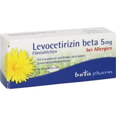 LEVOCETIRIZIN beta 5 mg comprimidos recubiertos con película, 50 uds