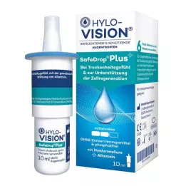 HYLO-VISION Gotas oftálmicas SafeDrop Plus, 10 ml