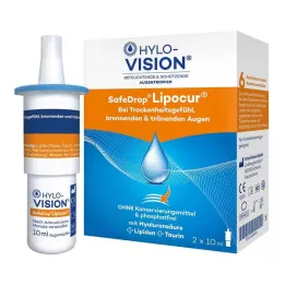 HYLO-VISION SafeDrop Lipocur gotas oftálmicas, 2X10 ml