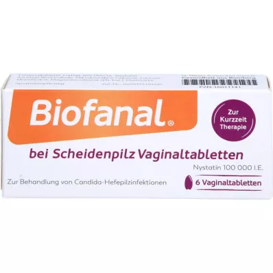 BIOFANAL para micosis vaginal 100 000 U.I. tab vaginal, 6 uds