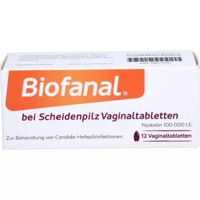 BIOFANAL para micosis vaginal 100 000 U.I. tab vaginal, 12 uds