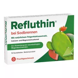 REFLUTHIN para el ardor de estómago Comprimidos masticables fruta, 16 uds