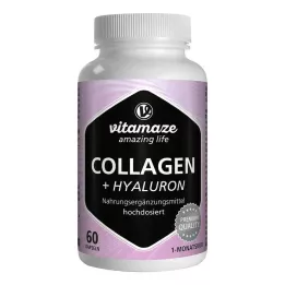 COLLAGEN 300 mg+Hyaluron 100 mg cápsulas de alta dosis, 60 uds