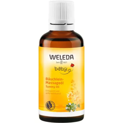 WELEDA Aceite de masaje para la barriguita del bebé, 50 ml