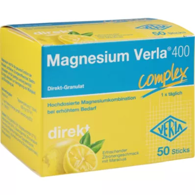 MAGNESIUM VERLA 400 gránulos directos, 50 uds