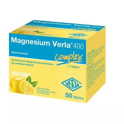 MAGNESIUM VERLA 400 gránulos directos, 50 uds