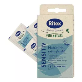 RITEX PRO NATURE SENSITIV Preservativos, 8 unidades