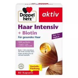 DOPPELHERZ Cabello Intensivo+Biotina Cápsulas, 80 Cápsulas