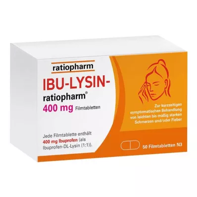 IBU-LYSIN-ratiopharm 400 mg comprimidos recubiertos con película, 50 uds