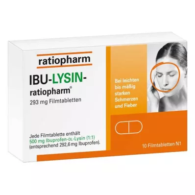IBU-LYSIN-ratiopharm 293 mg comprimidos recubiertos con película, 10 uds