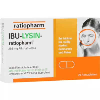 IBU-LYSIN-ratiopharm 293 mg comprimidos recubiertos con película, 20 uds