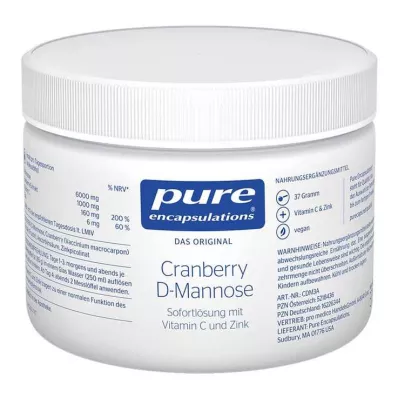 PURE ENCAPSULATIONS D-manosa de arándano rojo en polvo, 37 g