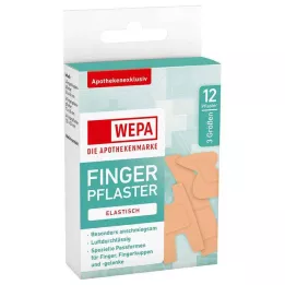 WEPA Mezcla de parches para dedos de 3 tamaños, 12 unidades