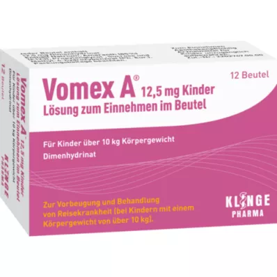 VOMEX Una solución oral infantil de 12,5 mg en sobre, 12 uds