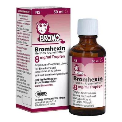 Bromhexina HERMES Medicines® 8 mg/ml gotas, 50 ml