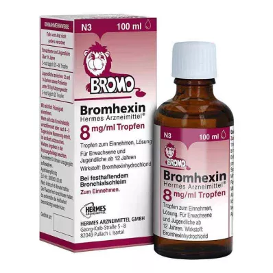 Bromhexina HERMES Medicines® 8 mg/ml gotas, 100 ml