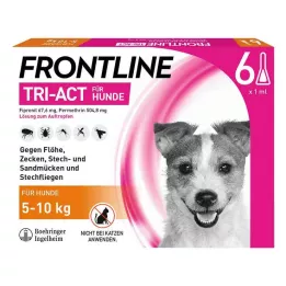 FRONTLINE Tri-Act solución en gotas para perros de 5-10 kg, 6 uds