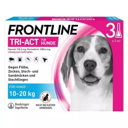 FRONTLINE Tri-Act solución en gotas para perros de 10 a 20 kg, 3 uds