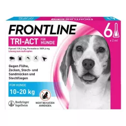 FRONTLINE Tri-Act solución en gotas para perros de 10 a 20 kg, 6 uds