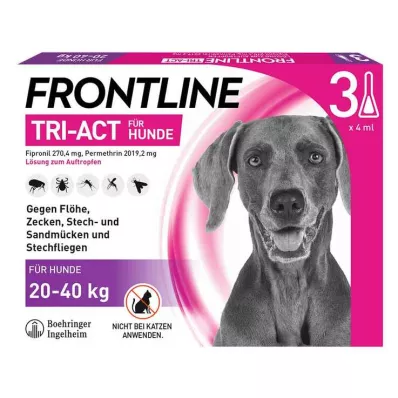 FRONTLINE Tri-Act Lsg.z.Drop-on para perros de 20 a 40 kg, 3 piezas