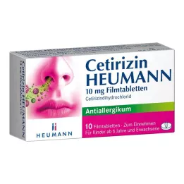 CETIRIZIN Heumann 10 mg comprimidos recubiertos con película, 10 uds