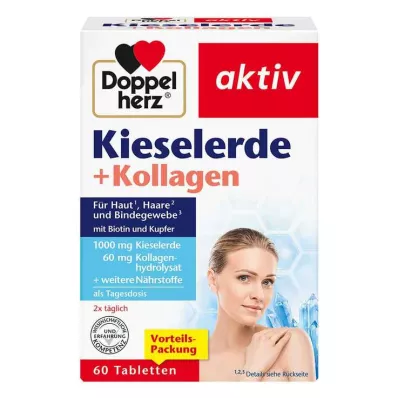 Tabletas de sílice + colágeno Doppelherz, 60 piezas