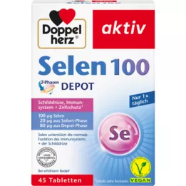 DOPPELHERZ Selenio 100 comprimidos de depósito bifásicos, 45 uds