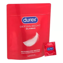 DUREX Preservativos de gasa sensibles, 40 unidades