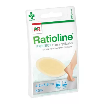 RATIOLINE proteger la ampolla de esparadrapo 4,2x6,8 cm, 5 uds