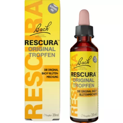 BACHBLÜTEN Original Rescura gotas sin alcohol, 20 ml