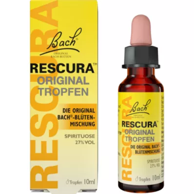 BACHBLÜTEN Gotas de Rescura original con alcohol, 10 ml