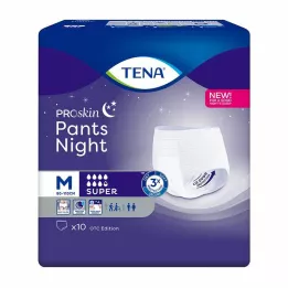 TENA PANTS pantalón desechable night super M, 10 uds