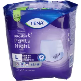 TENA PANTS pantalón desechable night super L, 10 uds