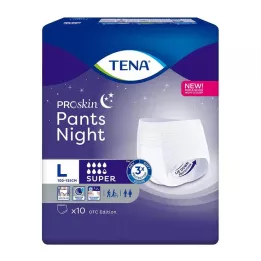 TENA PANTS pantalón desechable night super L, 10 uds