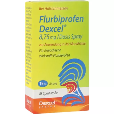 FLURBIPROFEN Dexcel 8,75 mg/dos.spray cavidad oral, 15 ml