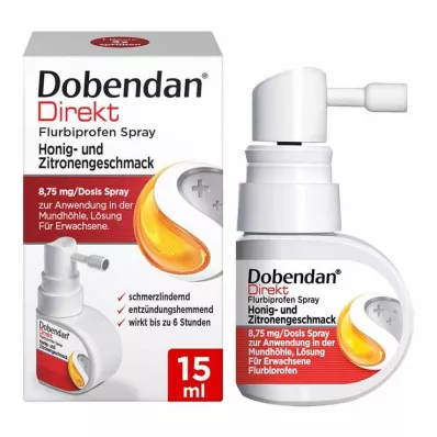 Dobendan® Direct Flurbiprofeno Spray Miel & Sabor Limón, 15 ml Dobendan® Direct Flurbiprofeno Spray Miel & Sabor Limón, 15 ml