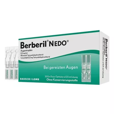 Berberil N EDO gotas para los ojos para ojos irritados y enrojecidos, 30x0,5 ml