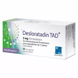 DESLORATADIN TAD 5 mg comprimidos recubiertos con película, 50 uds