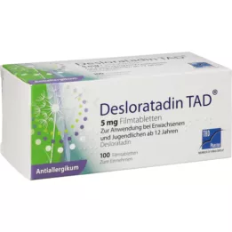 DESLORATADIN TAD 5 mg comprimidos recubiertos con película, 100 uds