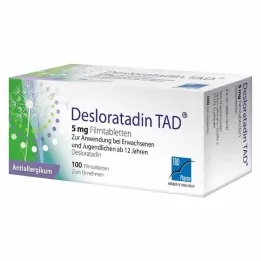 DESLORATADIN TAD 5 mg comprimidos recubiertos con película, 100 uds