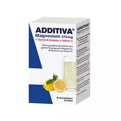 Additiva Magnesio 375 mg + Complejo de vitamina B + Vitamina C, 20X6 g Additiva Magnesio 375 mg + Complejo de vitamina B + Vitamina C, 20X6 g
