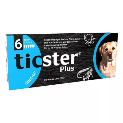 TICSTER Solución Plus Spot-on para perros de más de 25 kg, 6X4,8 ml