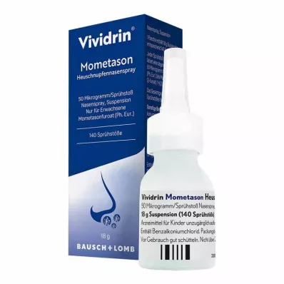 Vividrin® Mometasona en aerosol nasal para la fiebre del heno para síntomas alérgicos graves, 18 g