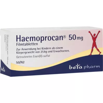 HAEMOPROCAN 50 mg comprimidos recubiertos con película, 50 uds