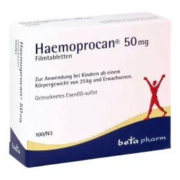 HAEMOPROCAN 50 mg comprimidos recubiertos con película, 100 uds