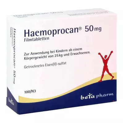 Haemoprocan 50 mg comprimidos recubiertos con película (100 piezas) Haemoprocan 50 mg comprimidos recubiertos con película (100 piezas)