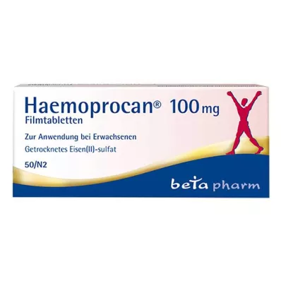 Haemoprocan 100 mg comprimidos recubiertos con película, 50 piezas
