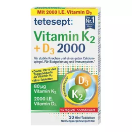 TETESEPT Vitamina K2+D3 2000 comprimidos, 30 uds