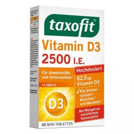 TAXOFIT Vitamina D3 2500 U.I. comprimidos, 50 uds