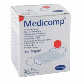 MEDICOMP Vellón comp. estéril 5x5 cm 4ply, 25X2 unid